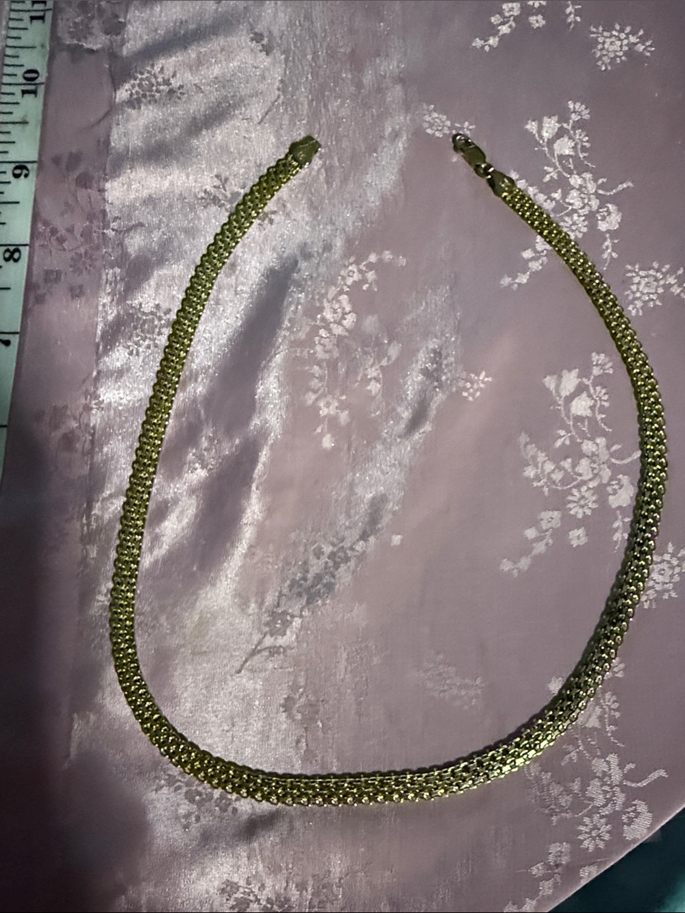 Gold Tone over Sterling silver Chain Necklace - Classic Link Design